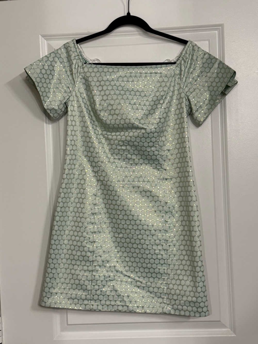 ✨ Laundry by Shelli Segal Metallic Polka Dot Shift Dress – Size 4 ✨ - Picture 2 of 9